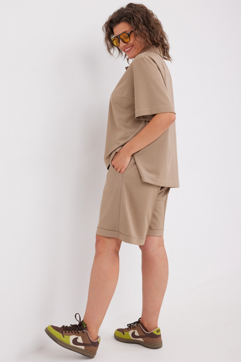 Женский комплект с шортами BegiModa 3092 визон