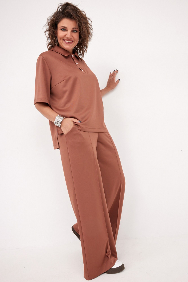 Брючный комплект BegiModa 3094 терракот