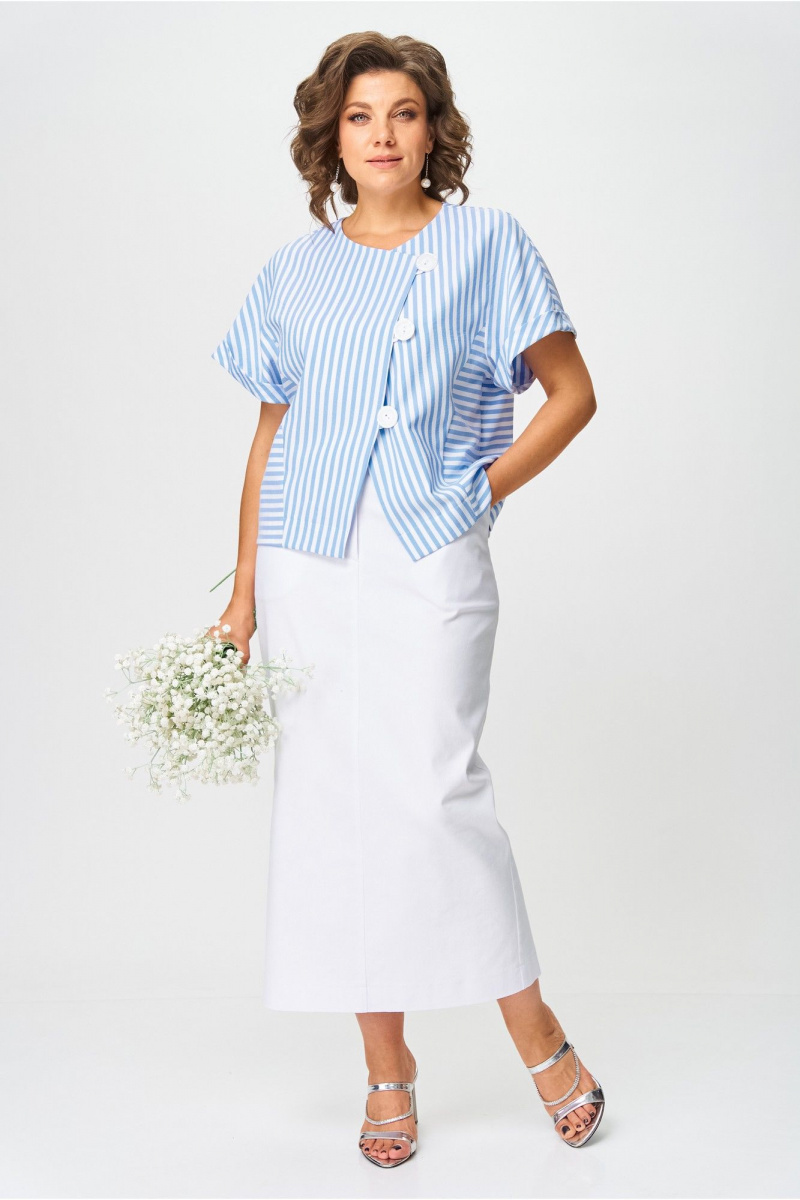 Юбочный комплект Michel chic 1422 белый_полоска