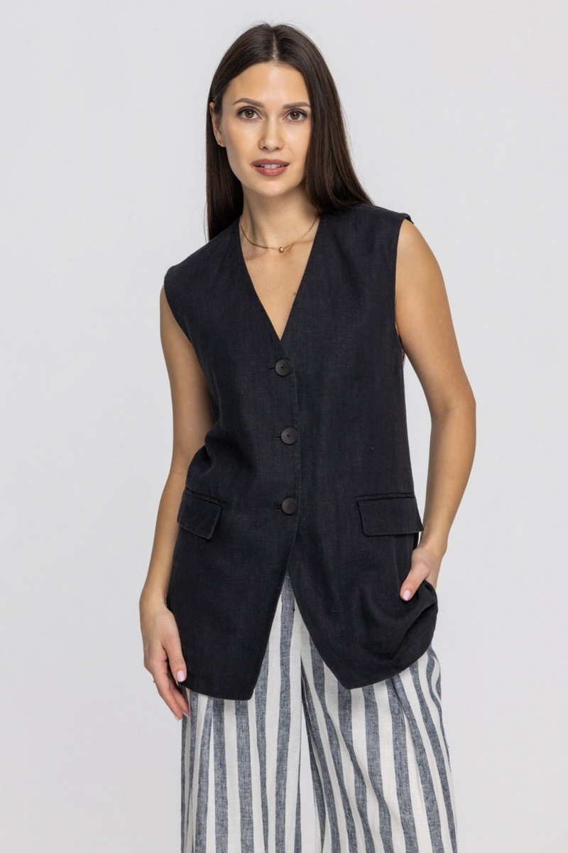 Жилеты FASHION CENTRE Л-3967/ч чёрный