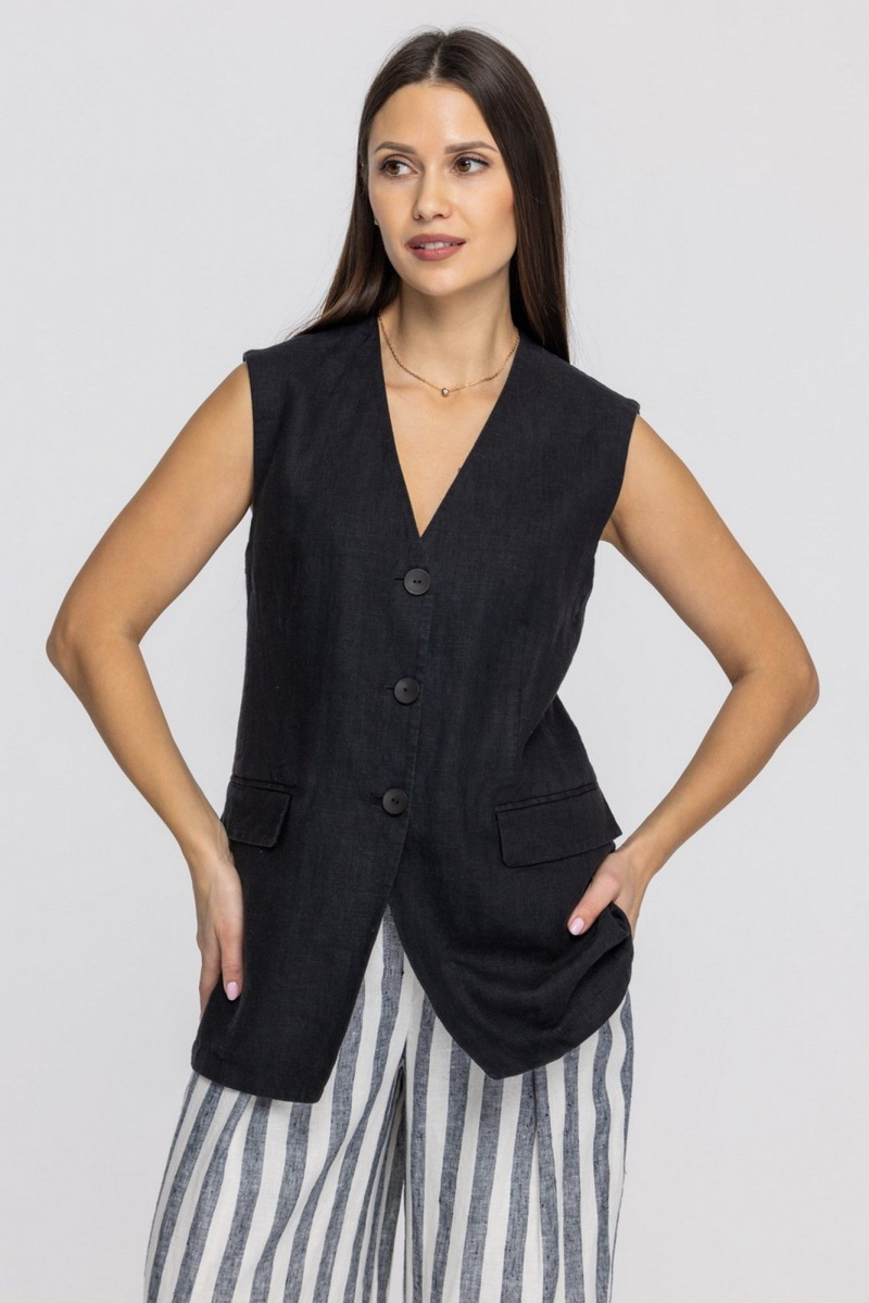 Жилеты FASHION CENTRE Л-3967/ч чёрный