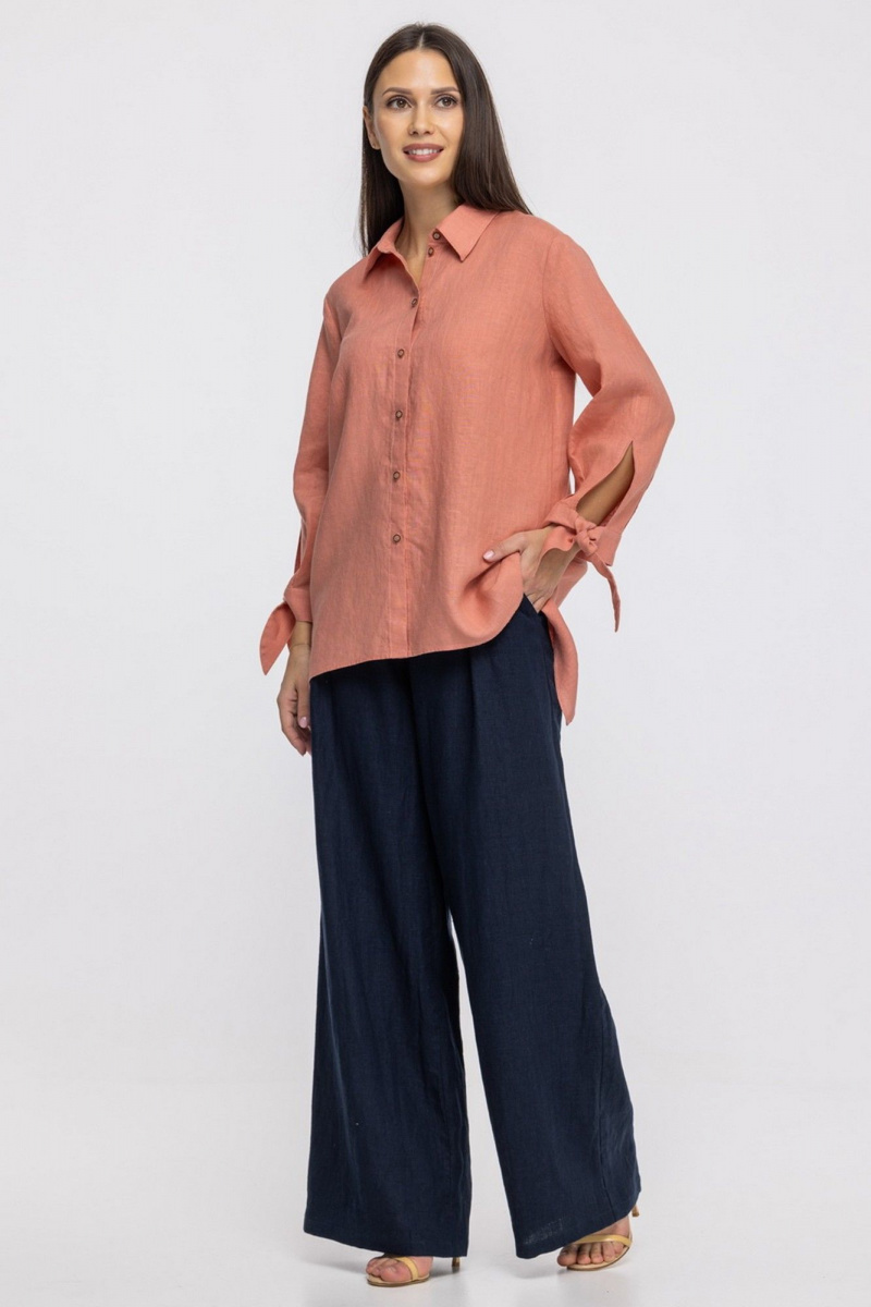 Блузы FASHION CENTRE Л-3980/л лососевый