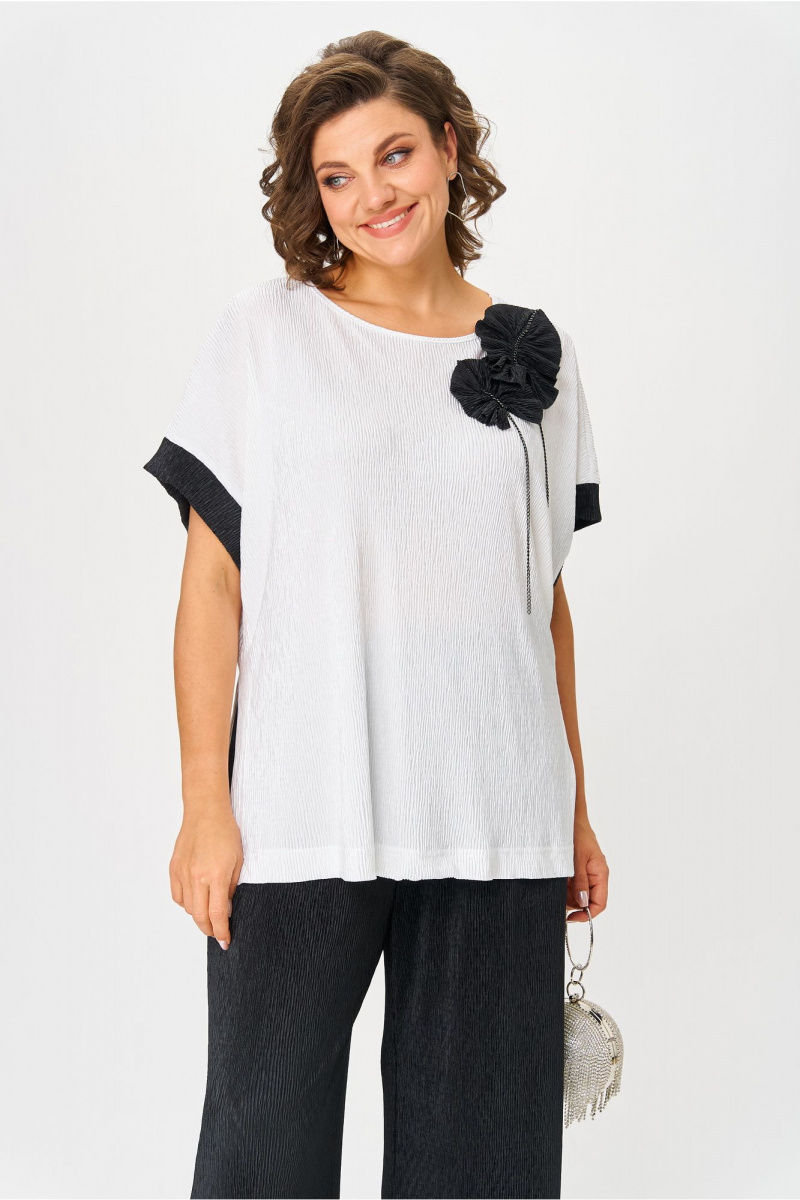 Брючный комплект Michel chic 1423 черный-белый