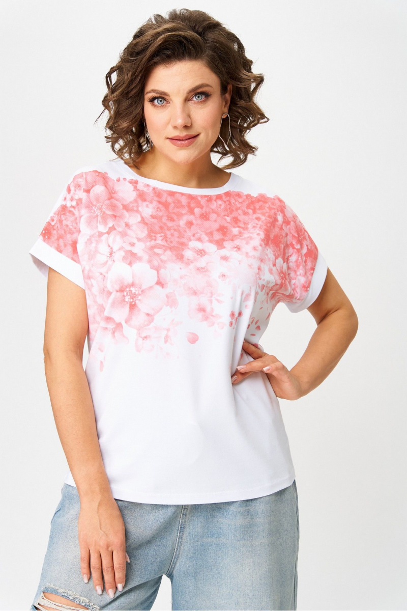 Джемперы Rumoda 2258 бело-розовый