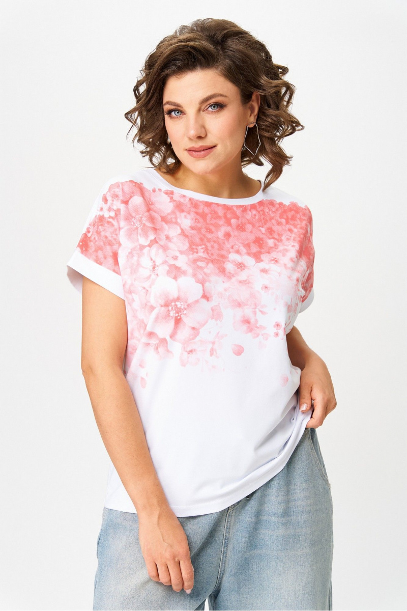 Джемперы Rumoda 2258 бело-розовый