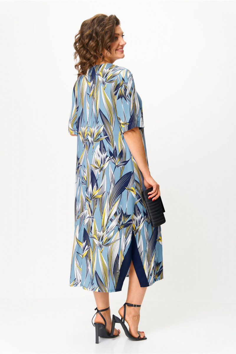 Платья Michel chic 2168 голубой_цветы