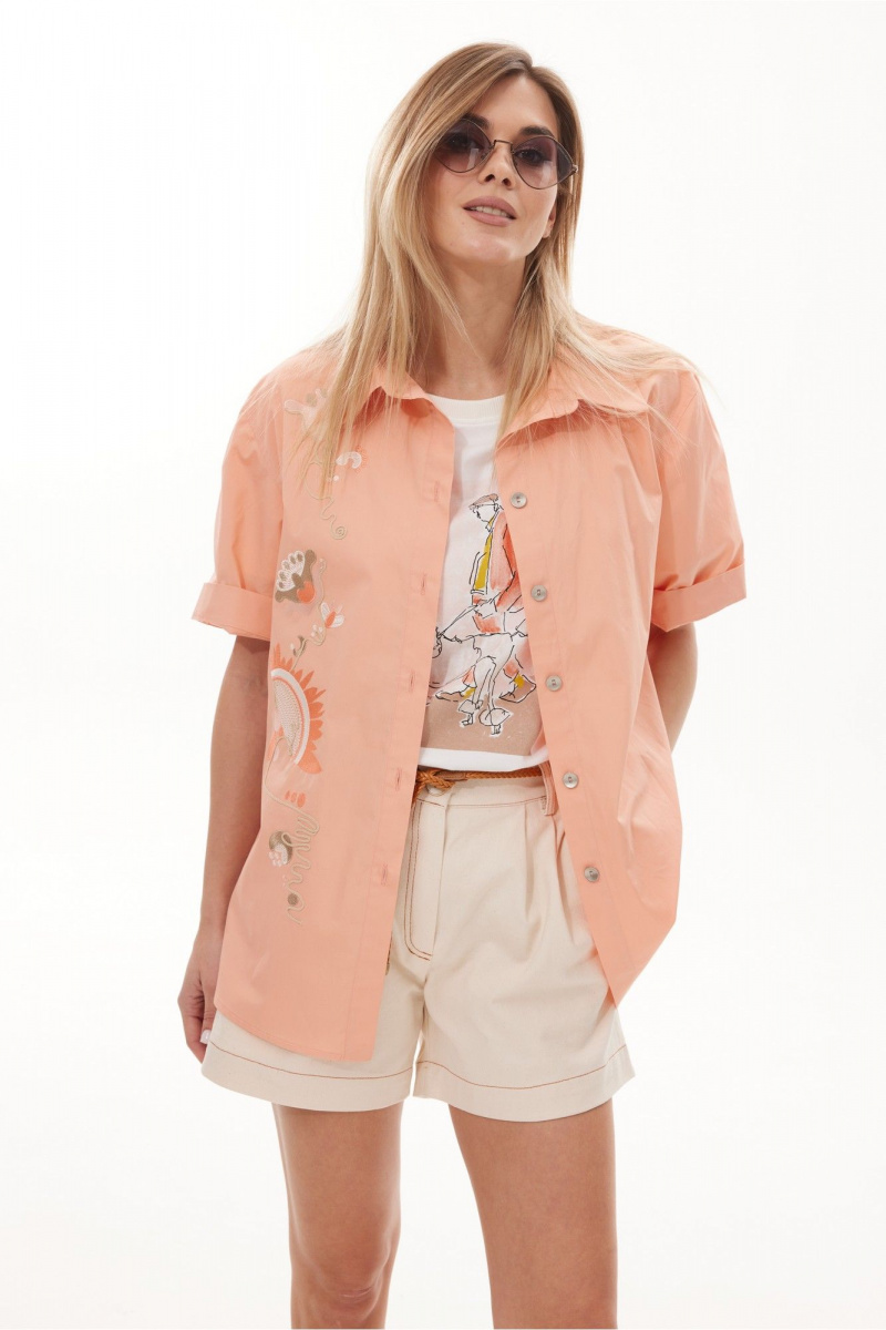 Рубашки NiV NiV fashion 416 персиковый
