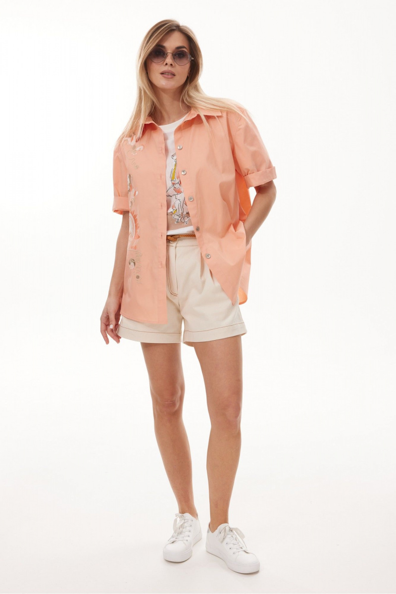 Рубашки NiV NiV fashion 416 персиковый