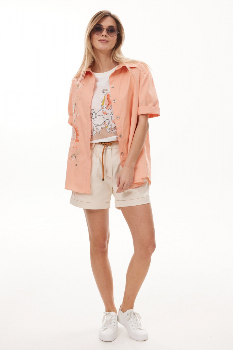 Рубашки NiV NiV fashion 416 персиковый