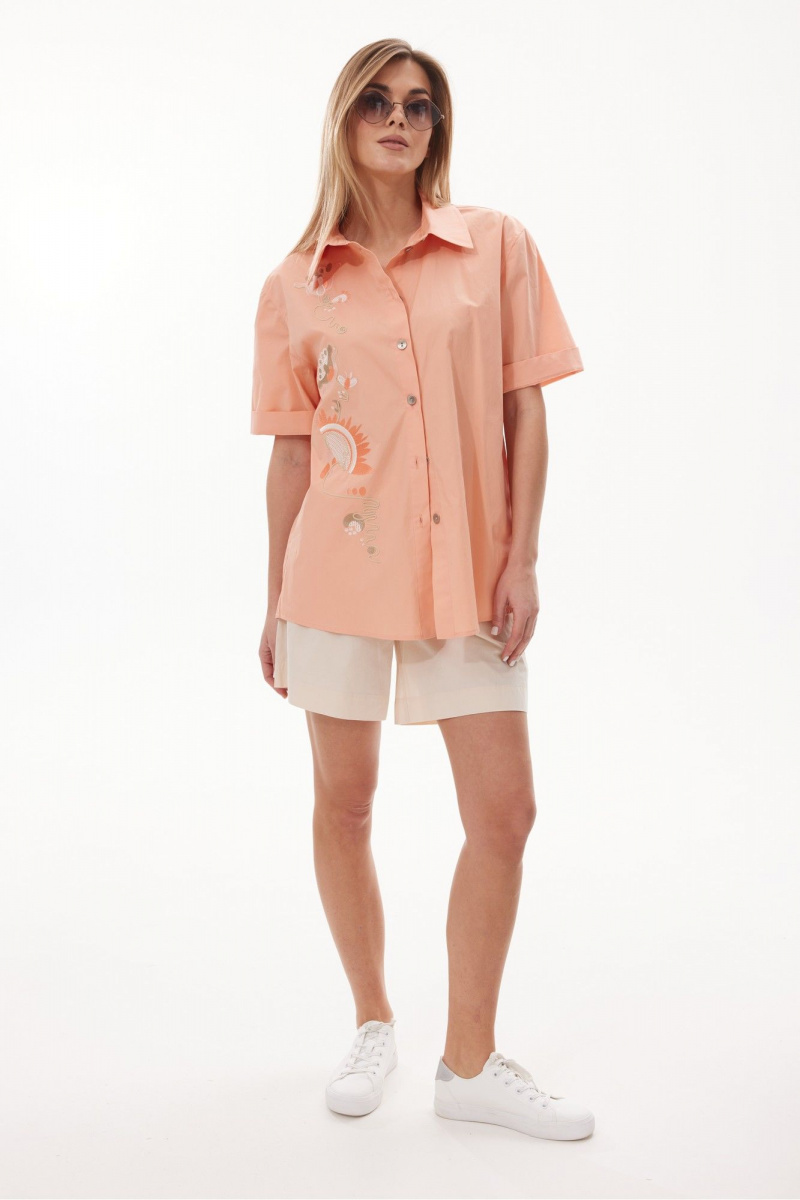 Рубашки NiV NiV fashion 416 персиковый