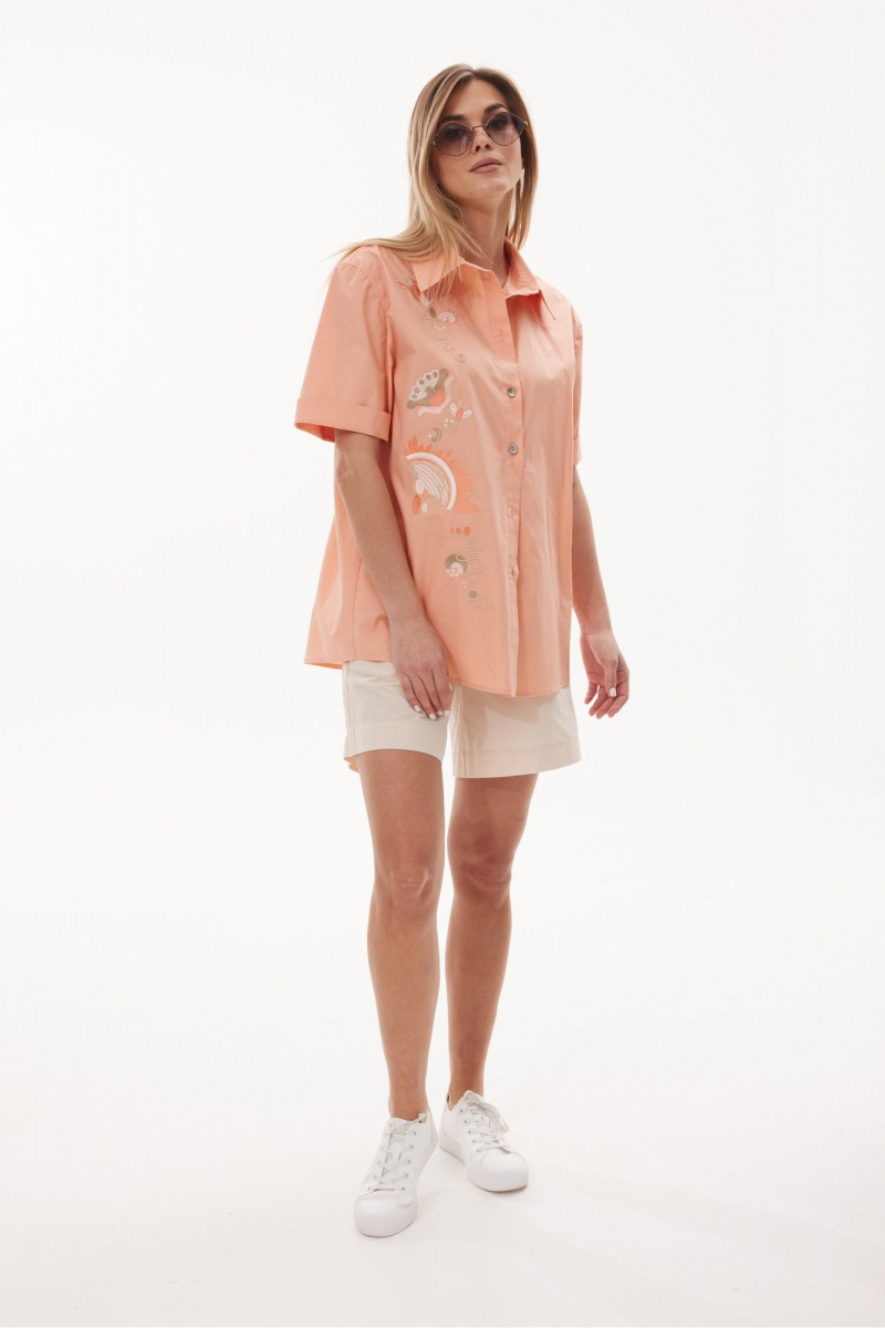 Рубашки NiV NiV fashion 416 персиковый