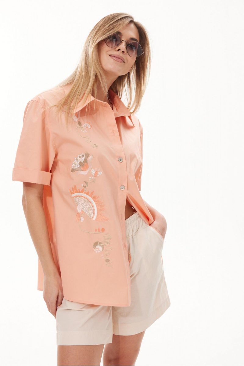 Рубашки NiV NiV fashion 416 персиковый
