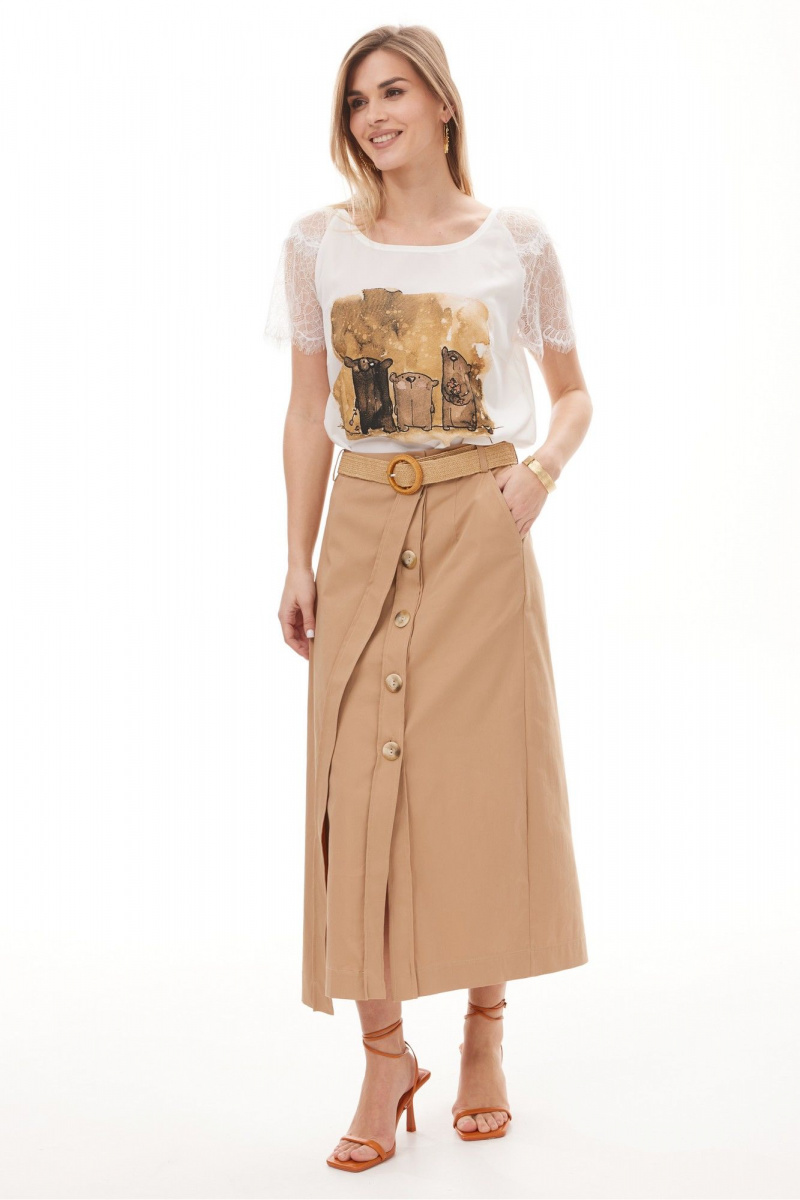 Блузы NiV NiV fashion 6112 молочный