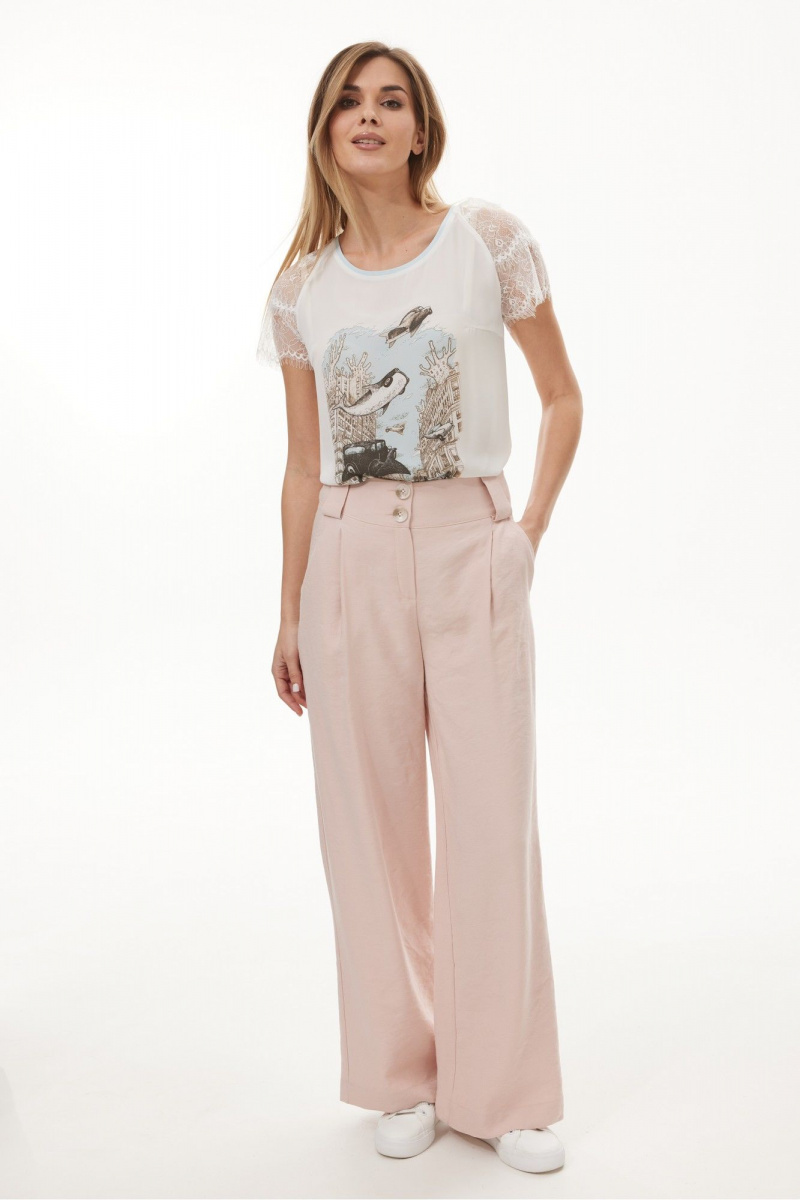 Блузы NiV NiV fashion 6118 молочный
