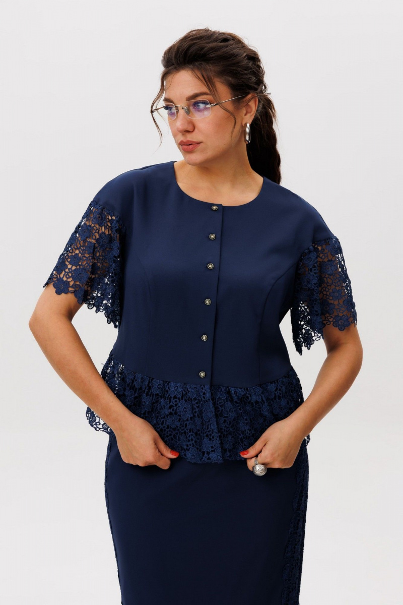 Юбочный костюм Anelli 1614 полуночный_сапфир