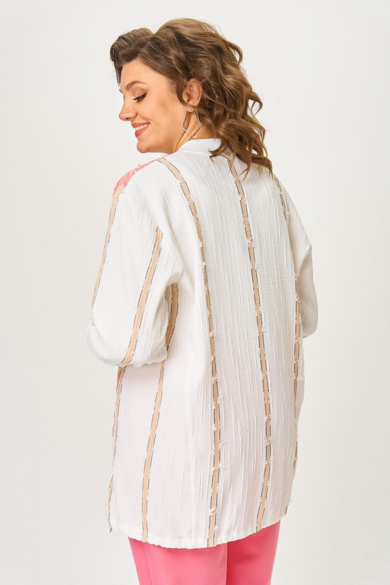 Брючный костюм ANASTASIA MAK 1269 коралл+молочный