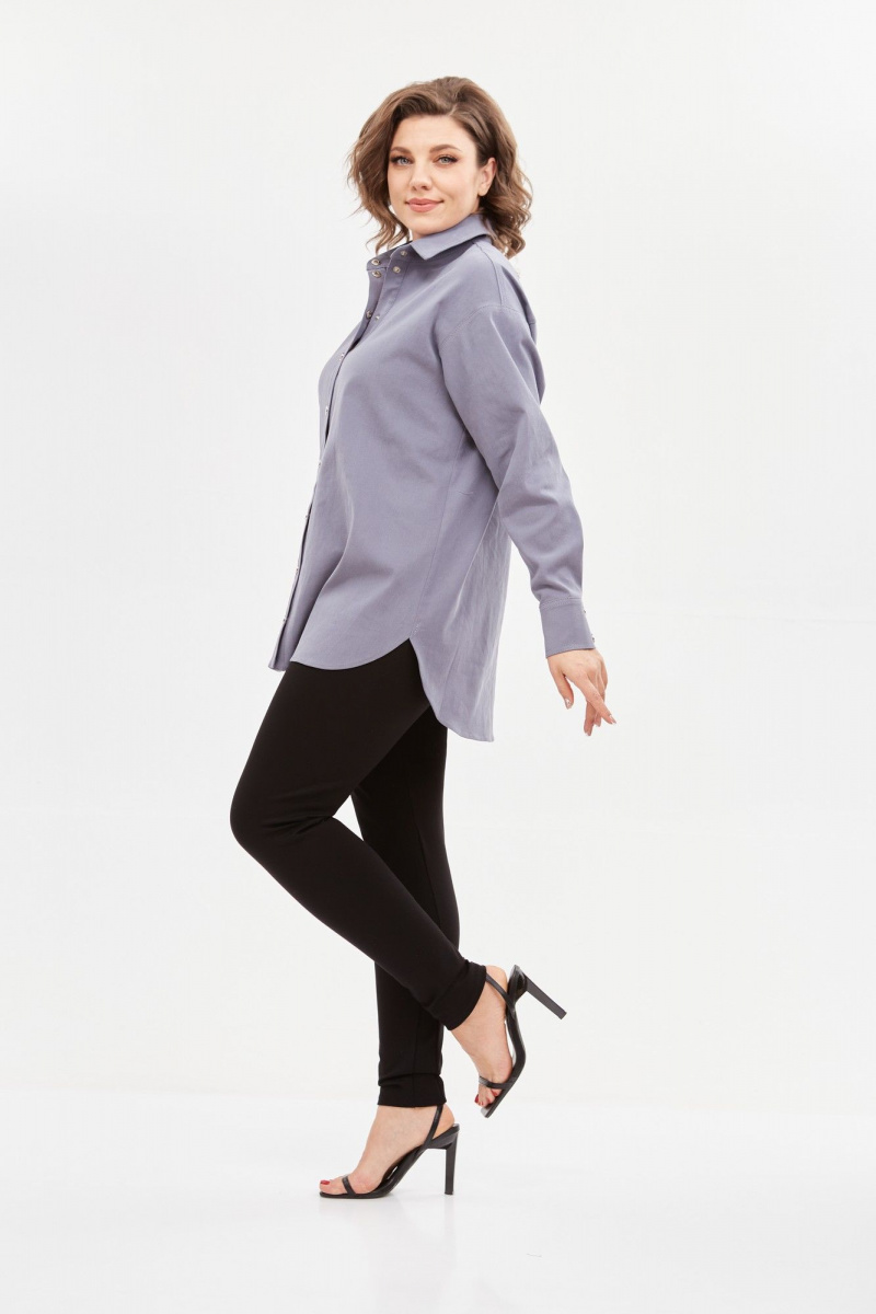 Рубашки Avenue Fashion 0321-2 серо-голубой