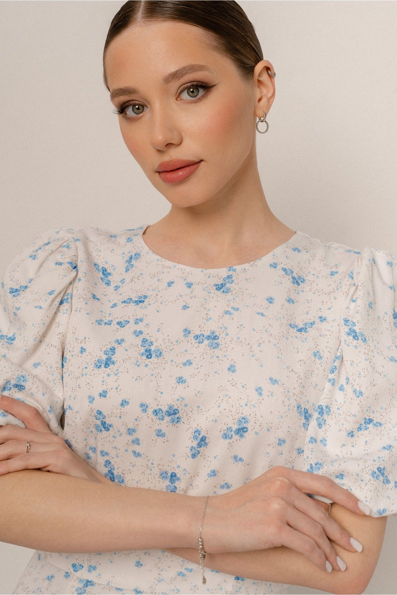 Платья JRSy 2572 голубые_цветы