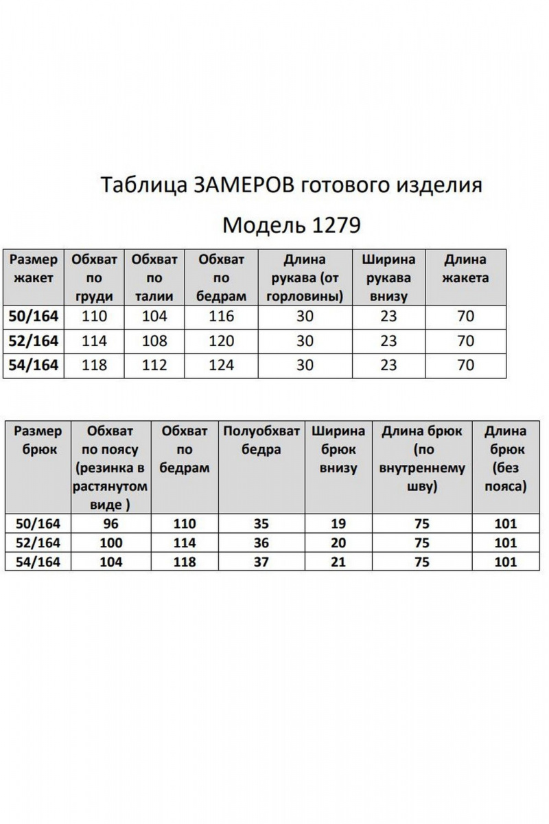 Брючный костюм Мишель стиль 1279 голубой