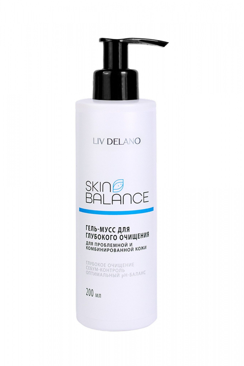 Очищение и демакияж LIV DELANO Skin balance Гель-мусс для глубокого очищения
