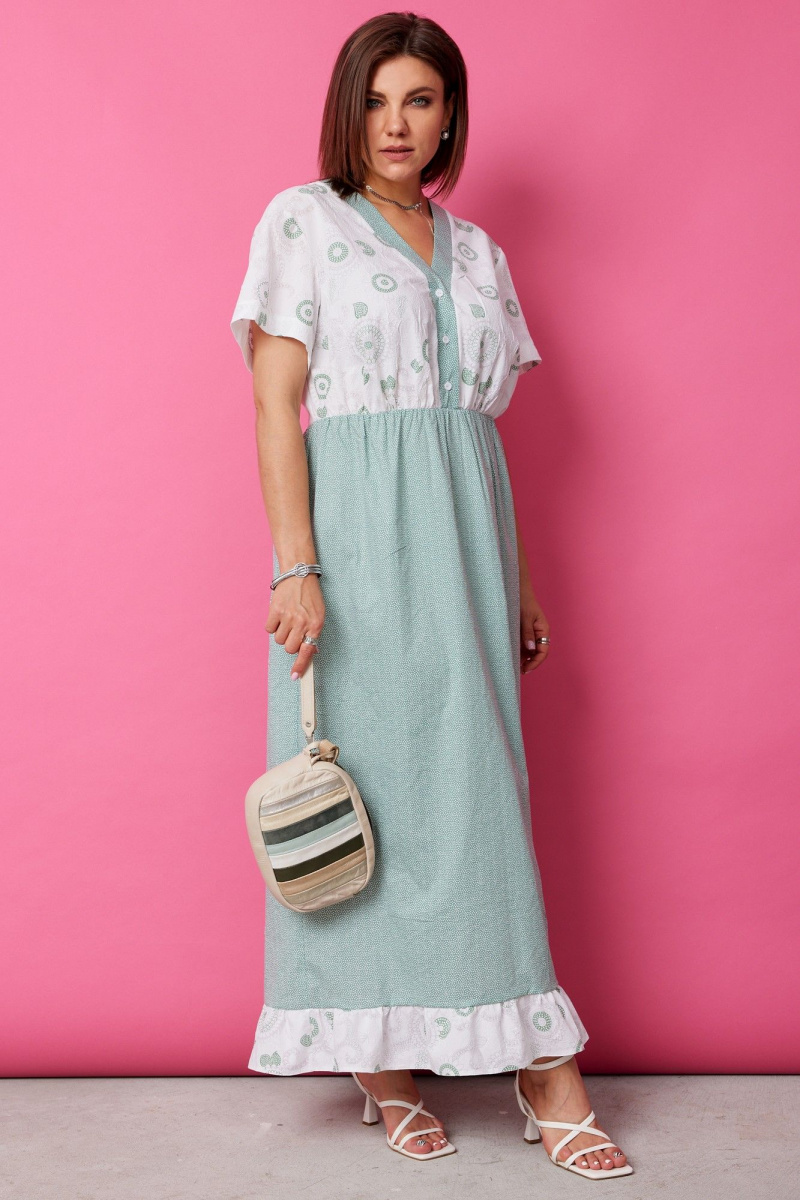 Платья BegiModa 1055 шалфей