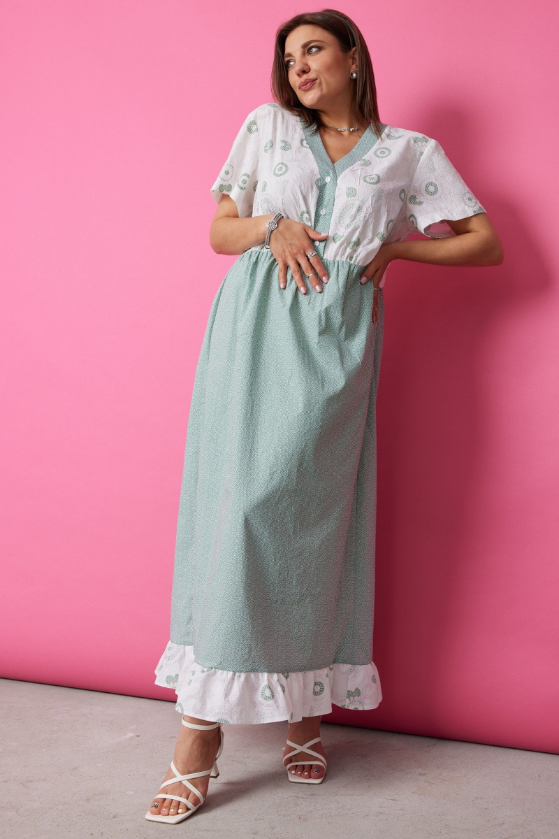 Платья BegiModa 1055 шалфей