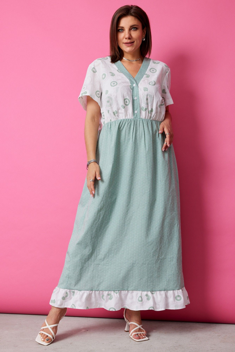 Платья BegiModa 1055 шалфей