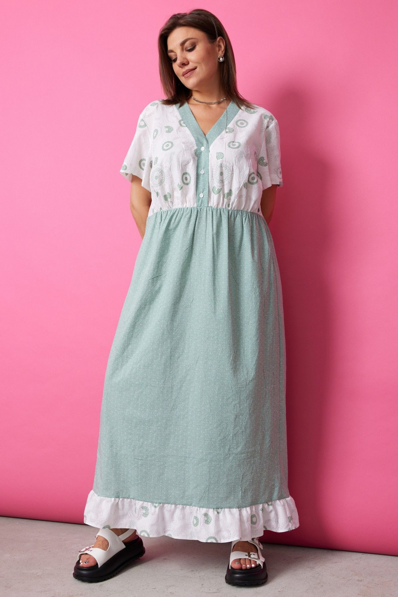 Платья BegiModa 1055 шалфей
