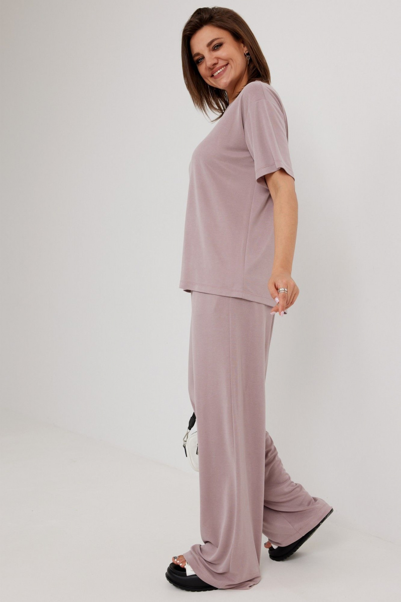 Брючный комплект BegiModa 3096 розовый_пепел