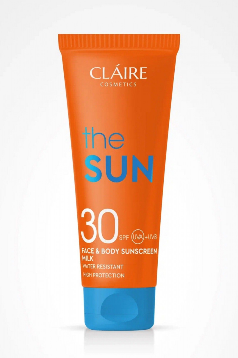 Загар и защита от солнца Claire Cosmetics THE SUN Солнцезащитное увлажняющее молочко для лица и тела