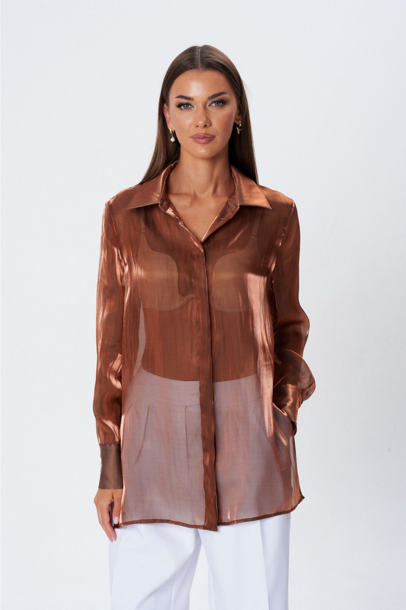 Блузы Lady Line 1604 коричневый