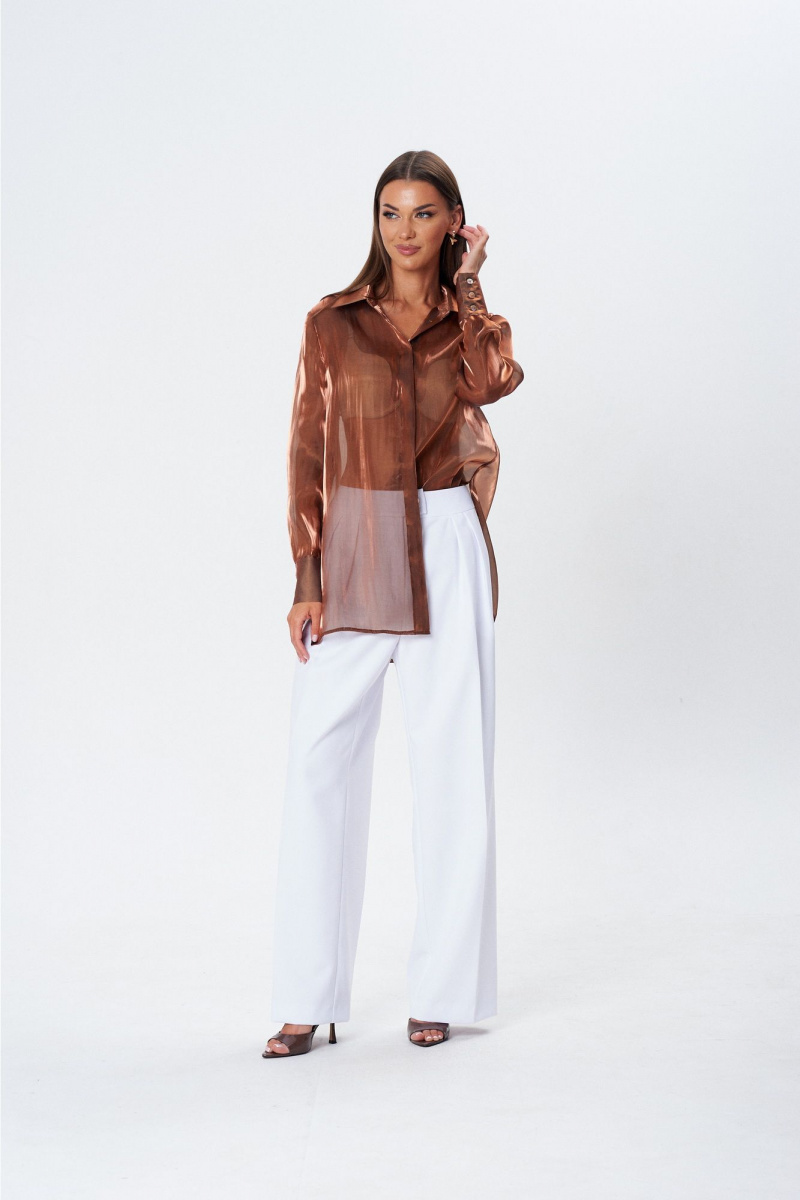 Блузы Lady Line 1604 коричневый