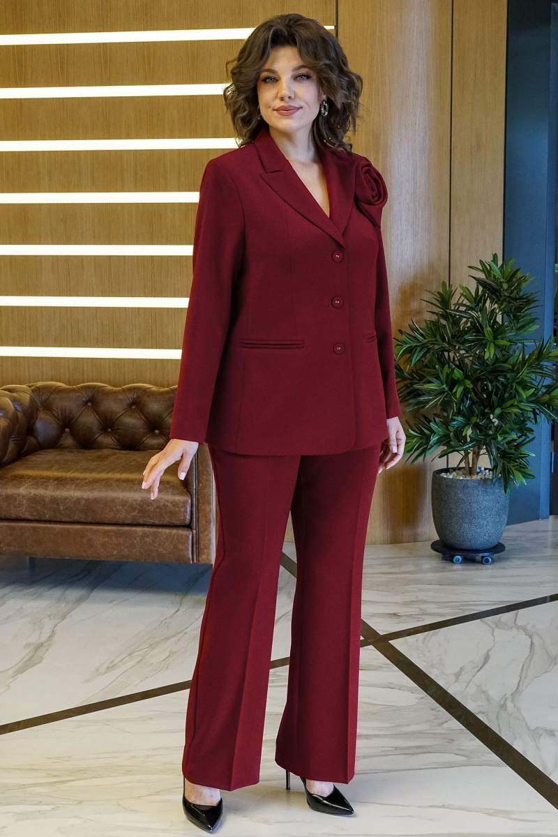 Брючный костюм Alani Collection 2143 бордо