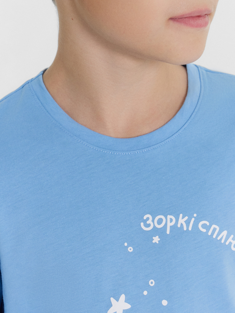 Пижамы Mark Formelle 563323/24-30519ПП-0 синий_туман_звезды_на_синем_3_сл_на_пол