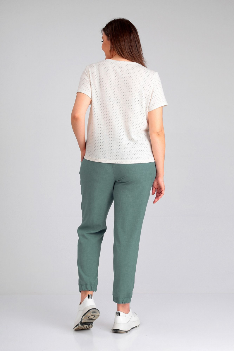 Брючный комплект Liona Style 755 пепельно-зеленый