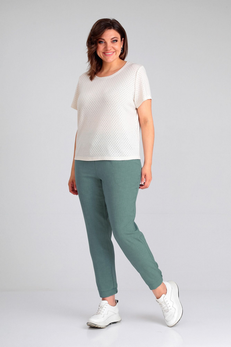 Брючный комплект Liona Style 755 пепельно-зеленый