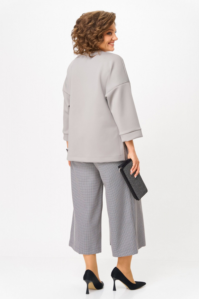 Брючный комплект Michel chic 1362/2 серый,клетка