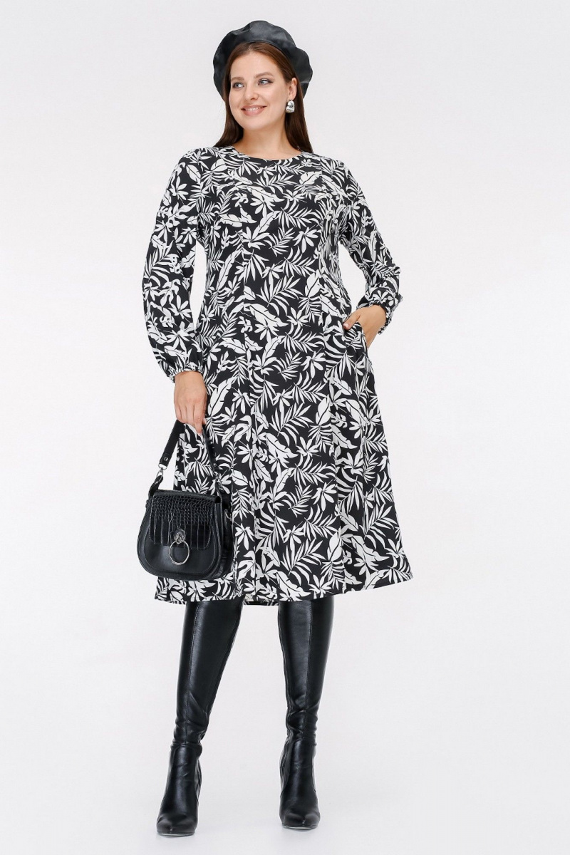 Платья La rouge 5437 черно-белый