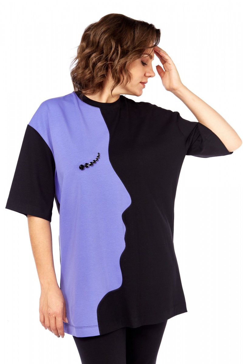 Майки Avenue Fashion 0339 черный+сирень