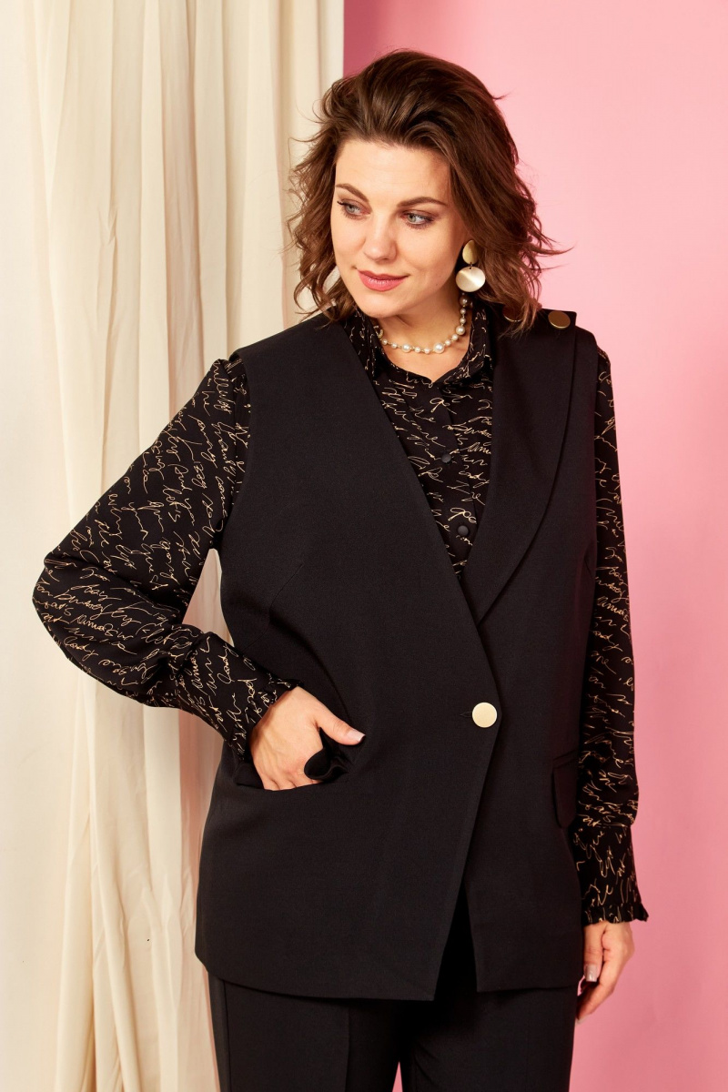 Брючный комплект AVA fashion М-139 черный