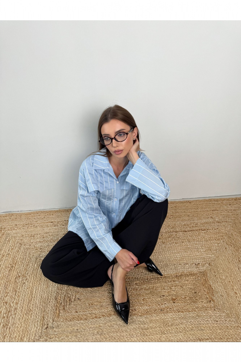 Блузы THE.WOMAN 0335 голубой