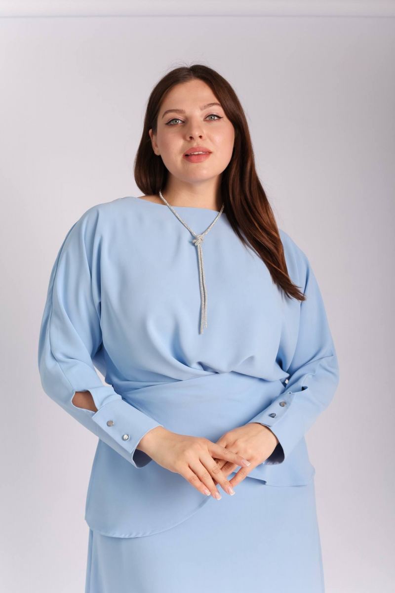 Блузы Legend Style B-028/LONG голубой