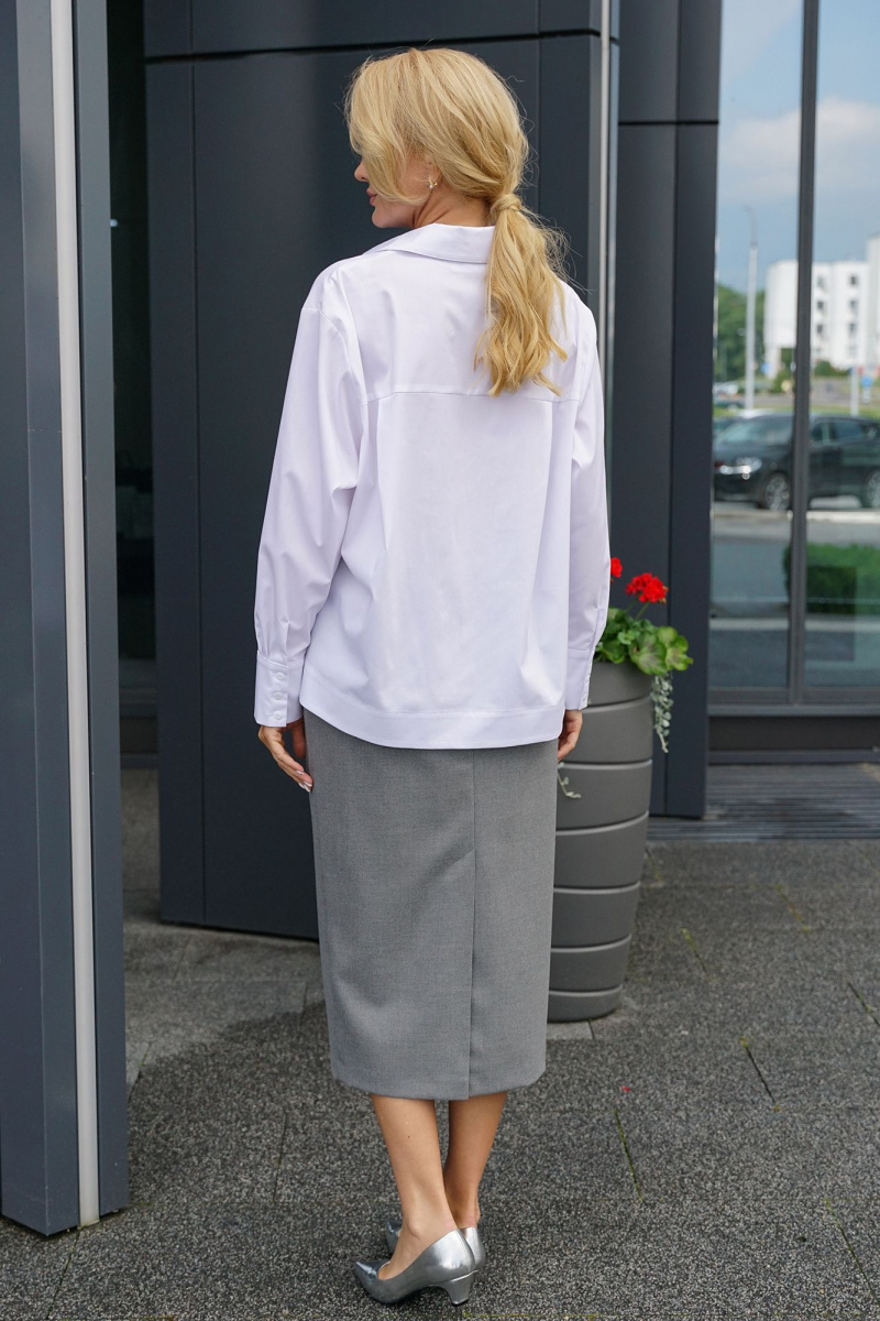 Юбочный комплект Alani Collection 2383 белый-серый