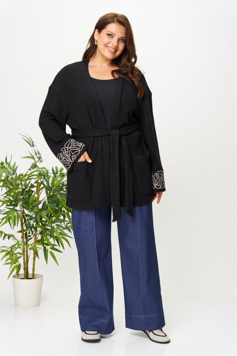 Кардиганы AVA fashion М-143 черный