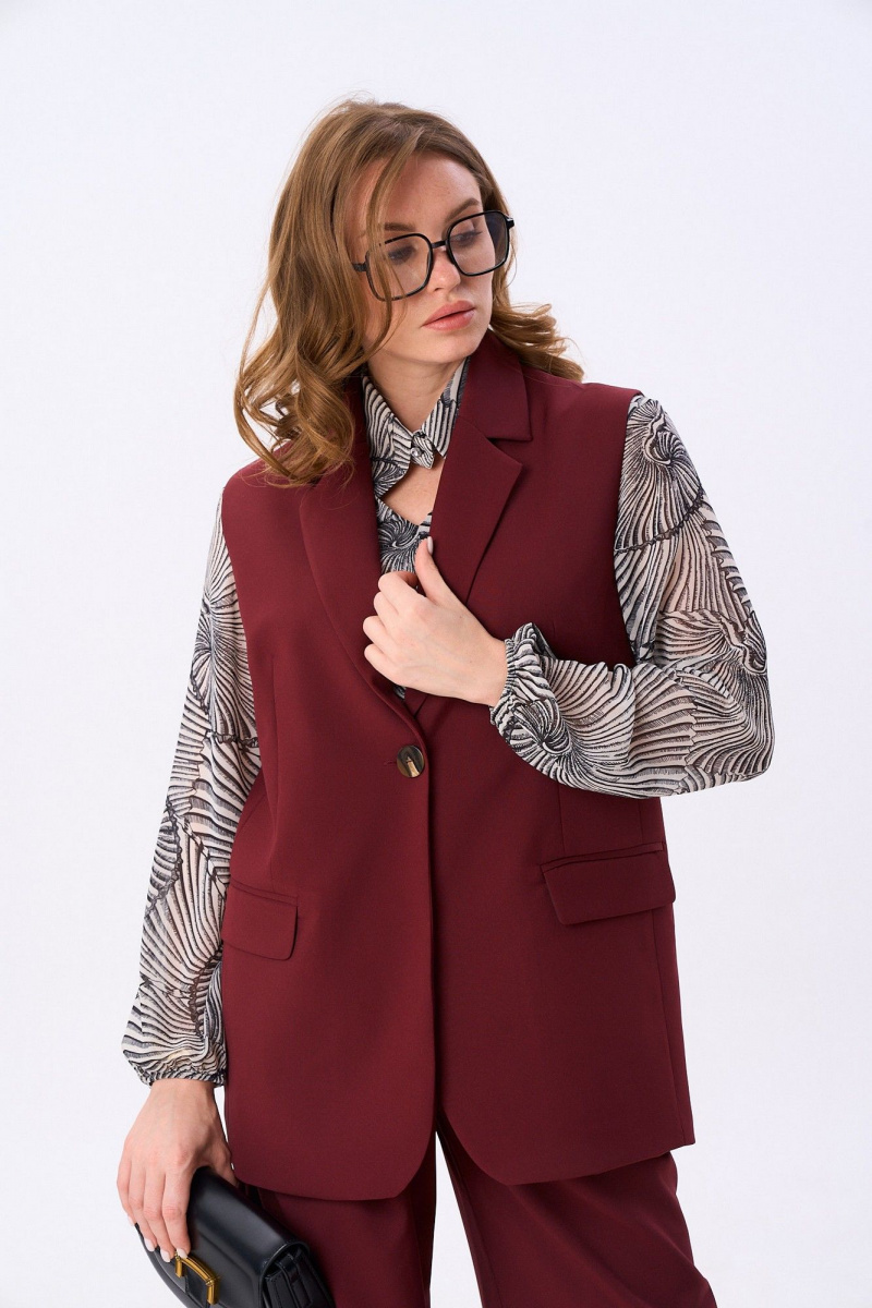 Брючный комплект NikVa 993-2 бургунди