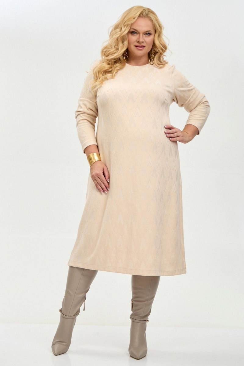 Платья Your size 2262 бежевый