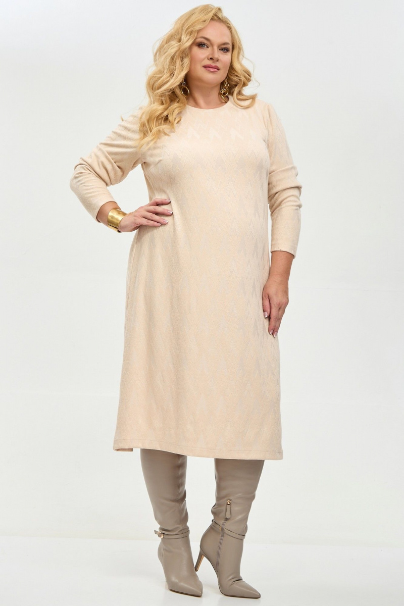Платья Your size 2262 бежевый