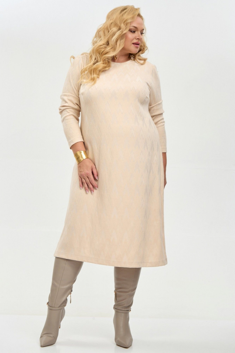 Платья Your size 2262 бежевый