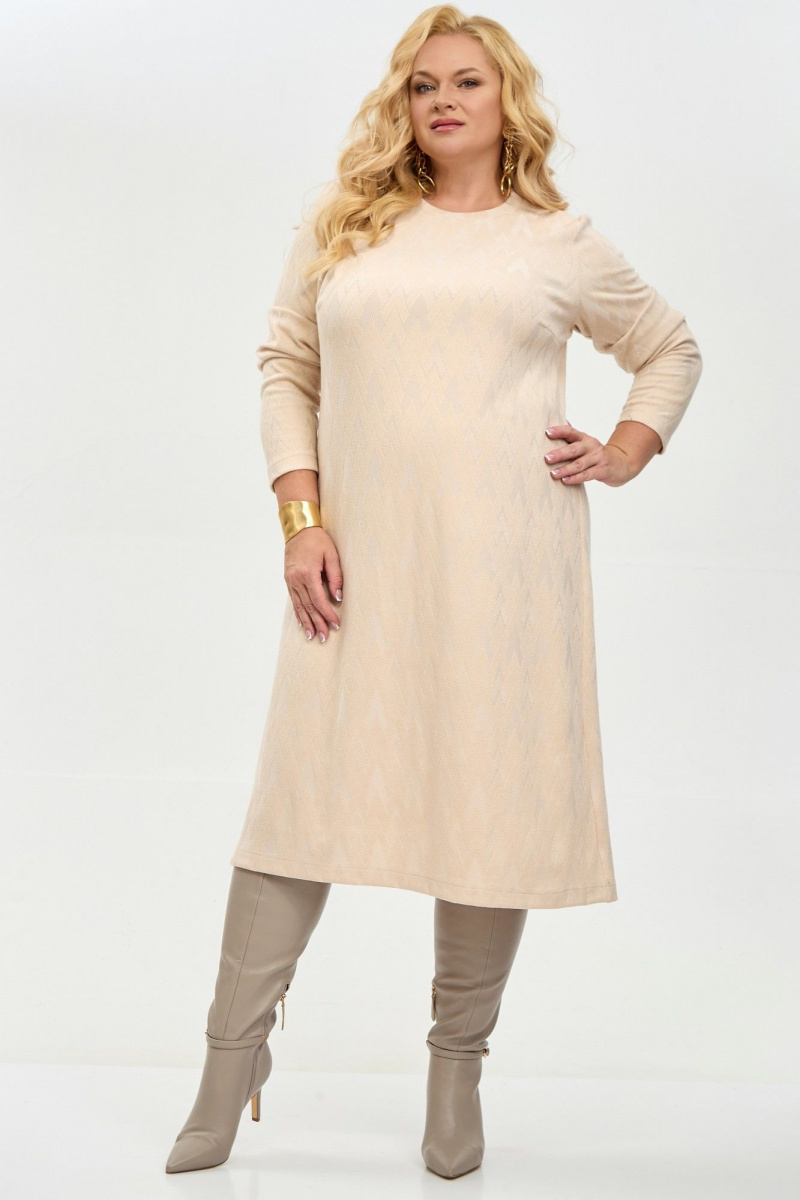 Платья Your size 2262 бежевый