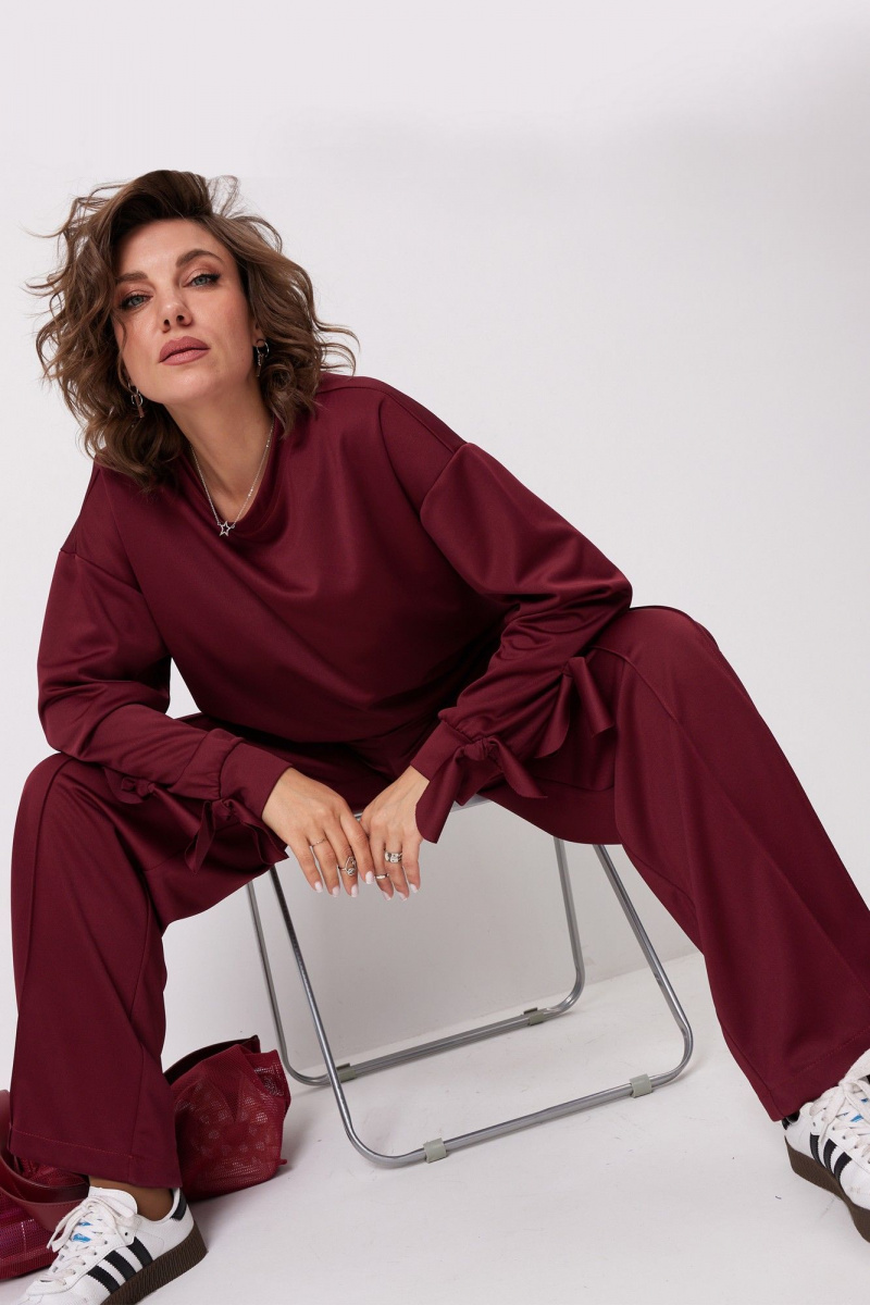 Брючный комплект BegiModa 3098 вишневый